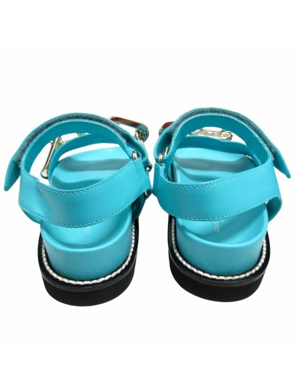 Louis Vuitton Paseo Line Chain Monogram Sandals Shoes Leather - Picture 5 of 8